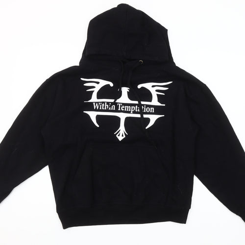 d&hhoodiesuk Women's Black L Pullover Hoodie Within Temptation Tour Graphic
