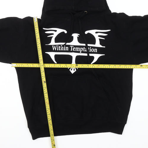 d&hhoodiesuk Women's Black L Pullover Hoodie Within Temptation Tour Graphic