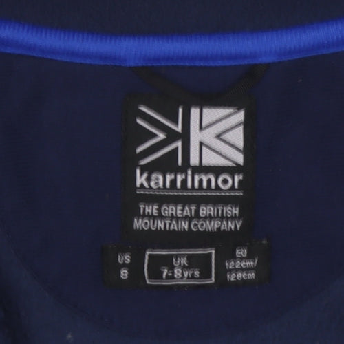 Karrimor Boys Blue 7-8 Years Fleece Jacket Full Zip Outdoor Layer