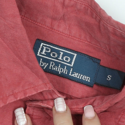 Polo Ralph Lauren Men’s Red Cotton Button-Up Long Sleeve Shirt Size S