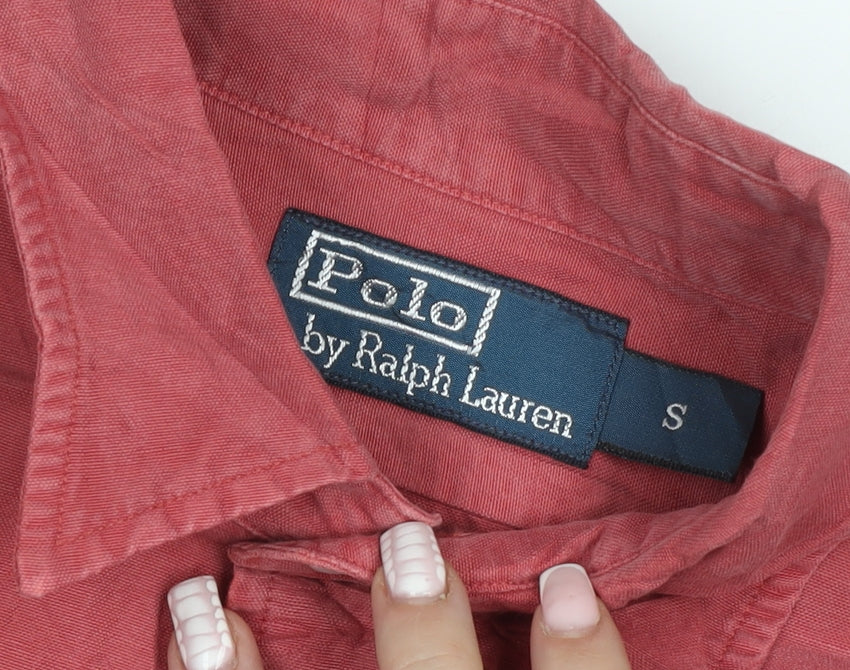 Polo Ralph Lauren Men’s Red Cotton Button-Up Long Sleeve Shirt Size S