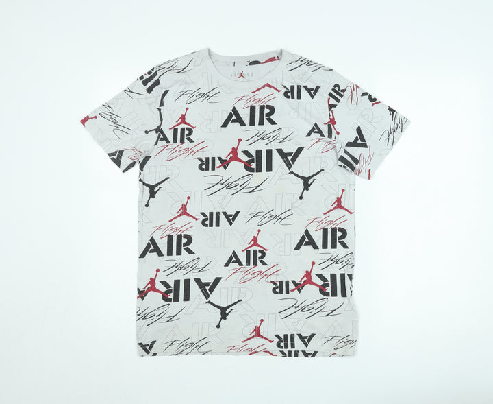 Jordan Teens White Graphic Print T-Shirt XL Sports Style