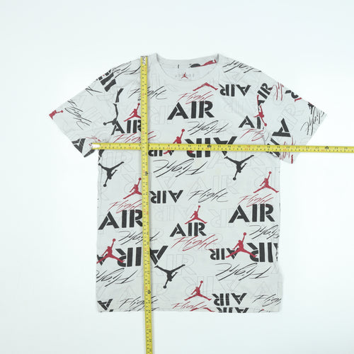 Jordan Teens White Graphic Print T-Shirt XL Sports Style
