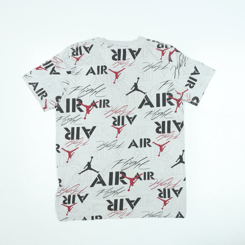 Jordan Teens White Graphic Print T-Shirt XL Sports Style