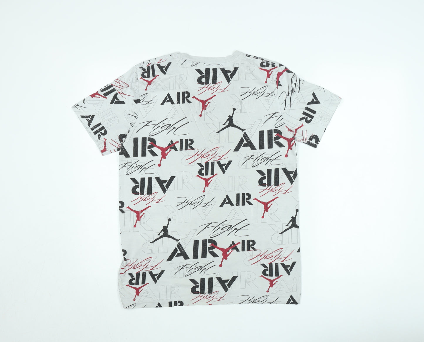 Jordan Teens White Graphic Print T-Shirt XL Sports Style