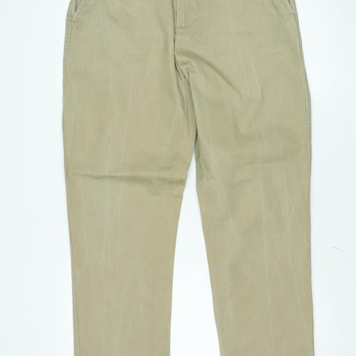 Farah Classic Men's Beige Chino Trousers 36W 30L Cotton Straight Fit