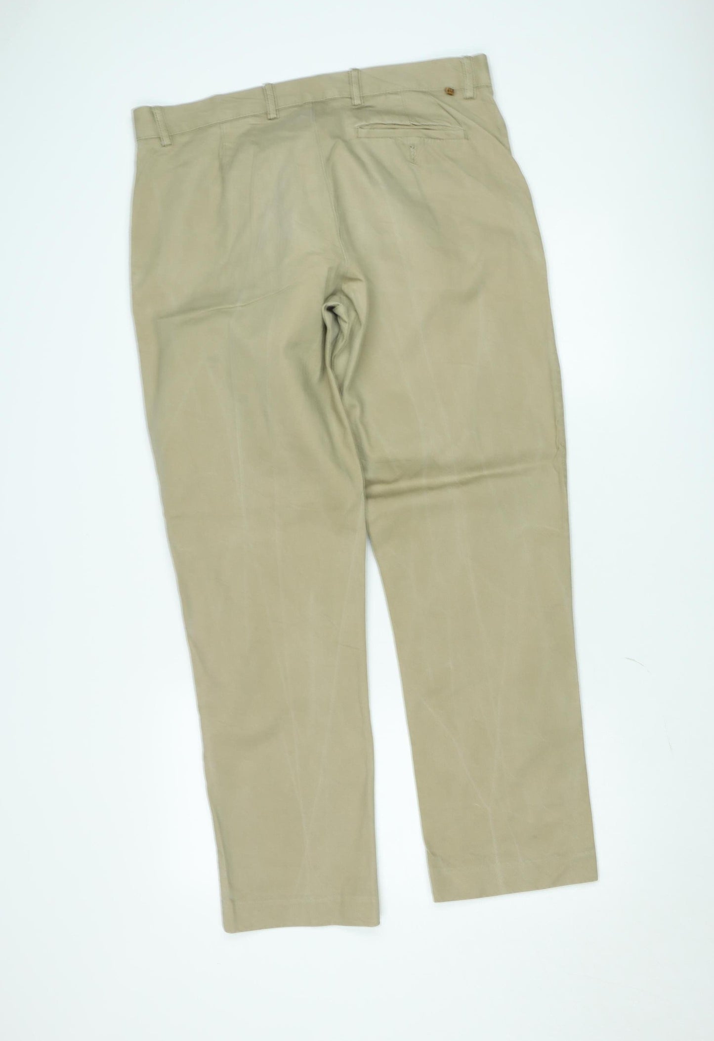 Farah Classic Men's Beige Chino Trousers 36W 30L Cotton Straight Fit