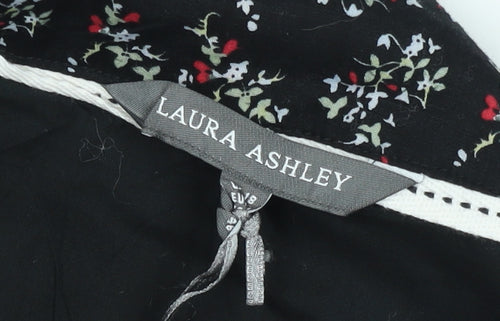 Laura Ashley Womens Black Bicycle Print Cotton Pencil Skirt Size 10
