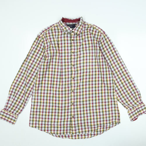 Charles Tyrwhitt Men's Multicoloured Check Long Sleeve Classic Fit Shirt M