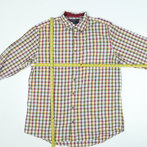 Charles Tyrwhitt Men's Multicoloured Check Long Sleeve Classic Fit Shirt M