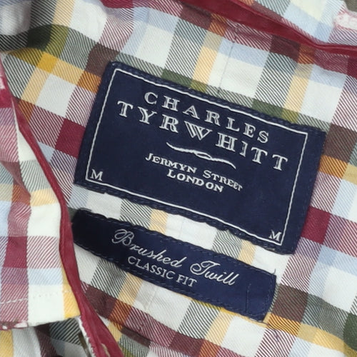 Charles Tyrwhitt Men's Multicoloured Check Long Sleeve Classic Fit Shirt M