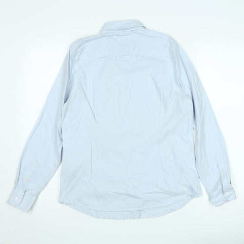 Crew Clothing Company Men's Blue Classic Fit Button-Up Shirt M