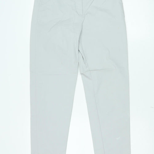 Marks and Spencer Men's Grey Regular Fit Chino Trousers Size 8