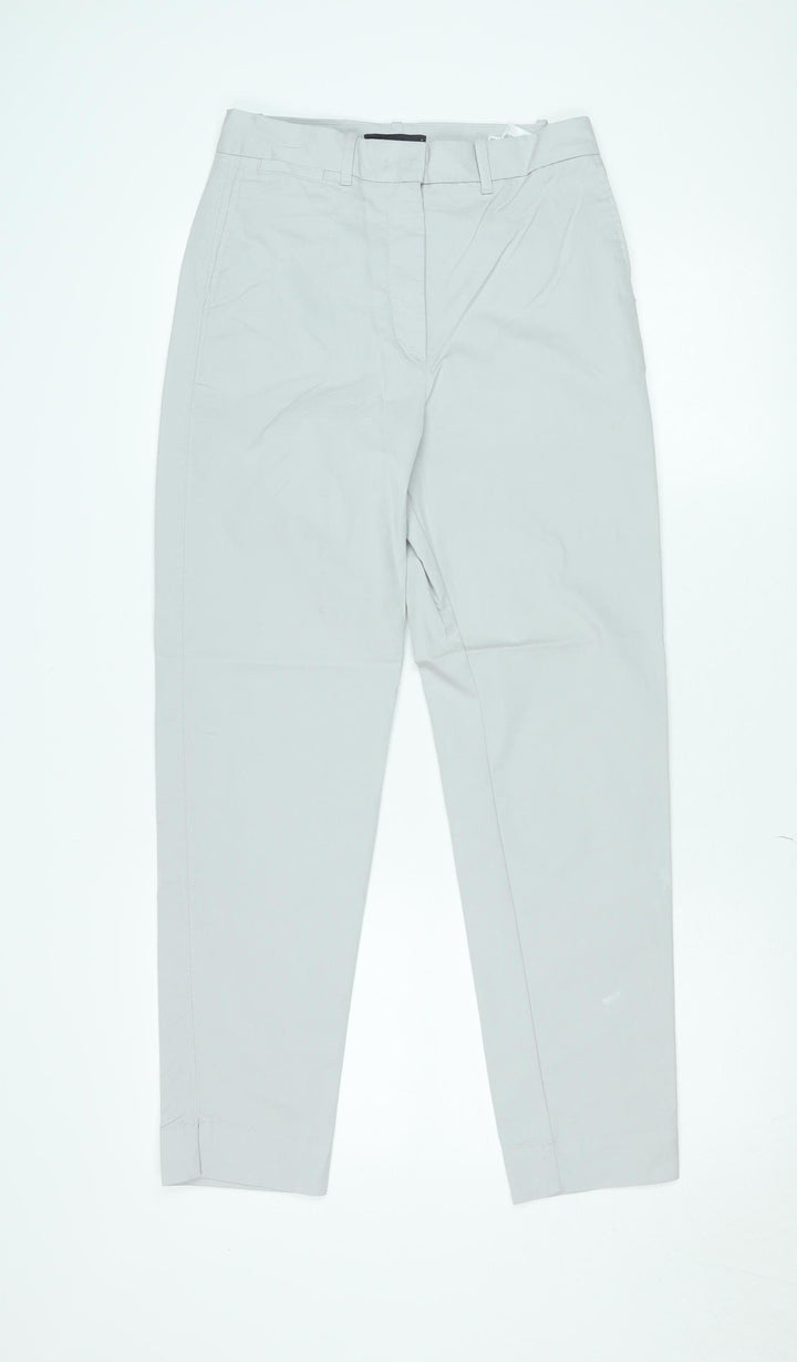 Marks and Spencer Men's Grey Regular Fit Chino Trousers Size 8