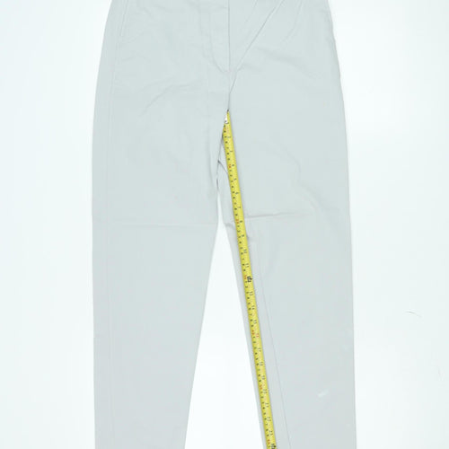 Marks and Spencer Men's Grey Regular Fit Chino Trousers Size 8