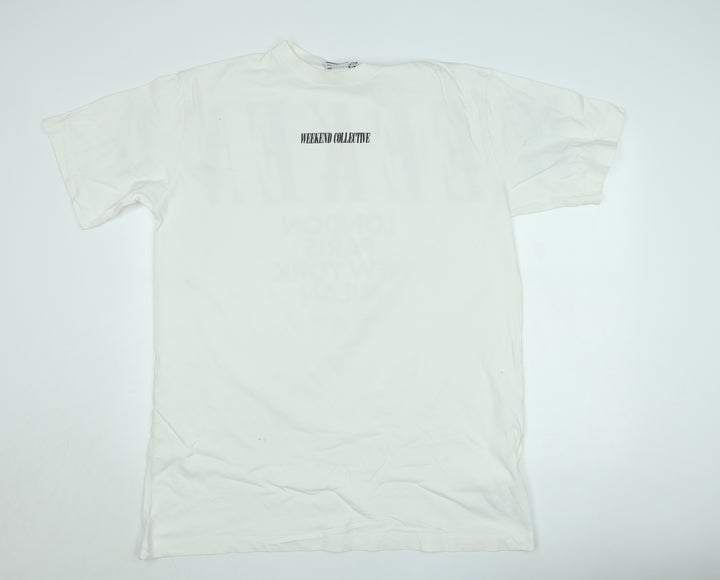 ASOS DESIGN Men's White Weekend Collective Graphic T-Shirt Size M