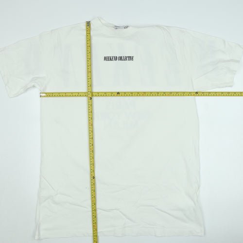 ASOS DESIGN Men's White Weekend Collective Graphic T-Shirt Size M