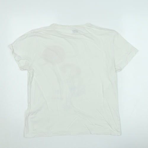 Comic Relief Women White Small Jessie Cartoon T-Shirt