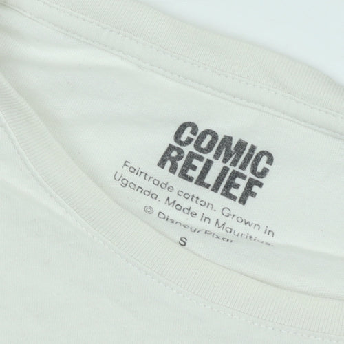 Comic Relief Women White Small Jessie Cartoon T-Shirt
