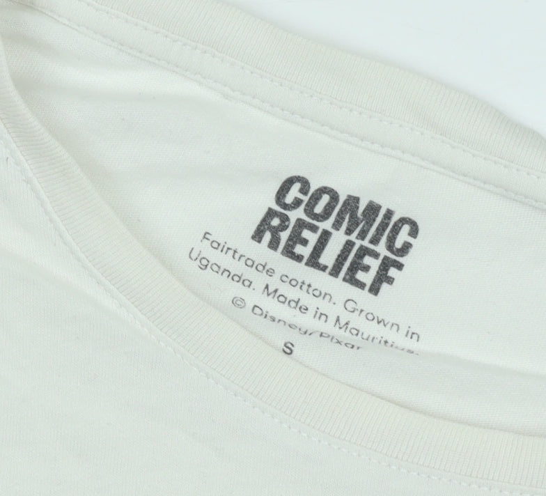 Comic Relief Women White Small Jessie Cartoon T-Shirt