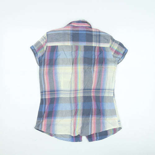 River Island Womens Multicoloured Check Button-Up Shirt Size L