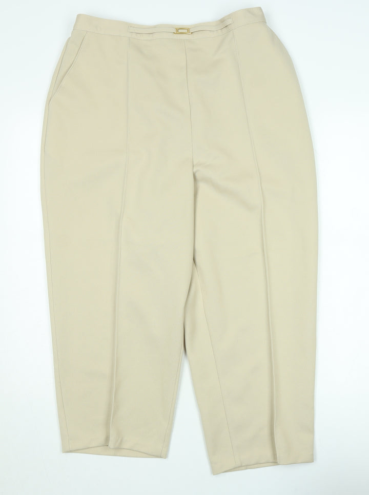 Marks and Spencer Women’s Beige Size 20 Tall Straight Trousers