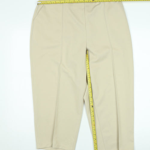 Marks and Spencer Women’s Beige Size 20 Tall Straight Trousers
