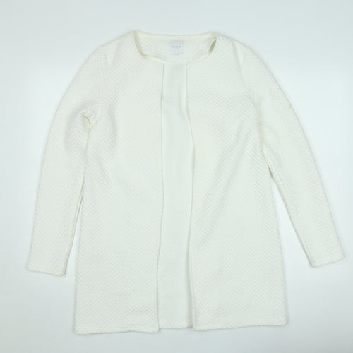 Vila Women Ivory Open Knit Long Sleeve Cardigan Size S