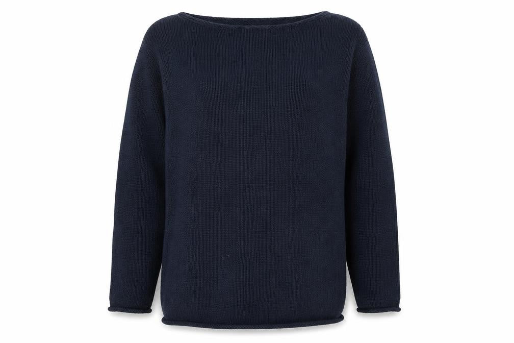 Racing Green Men's Blue Cotton Crew Neck Jumper Size L