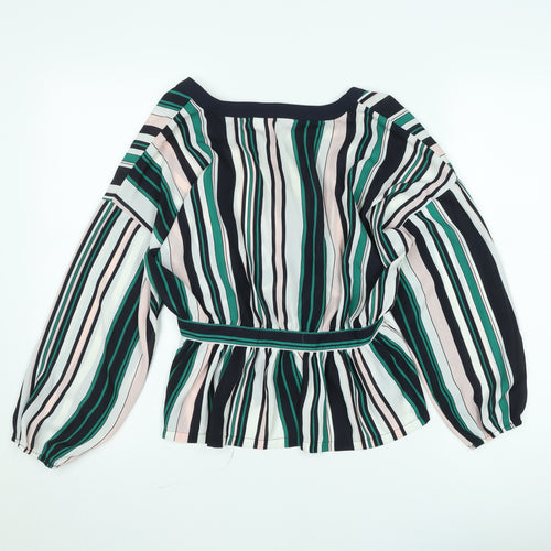 ONLY Women's Multicoloured Striped Tunic Blouse Size 8