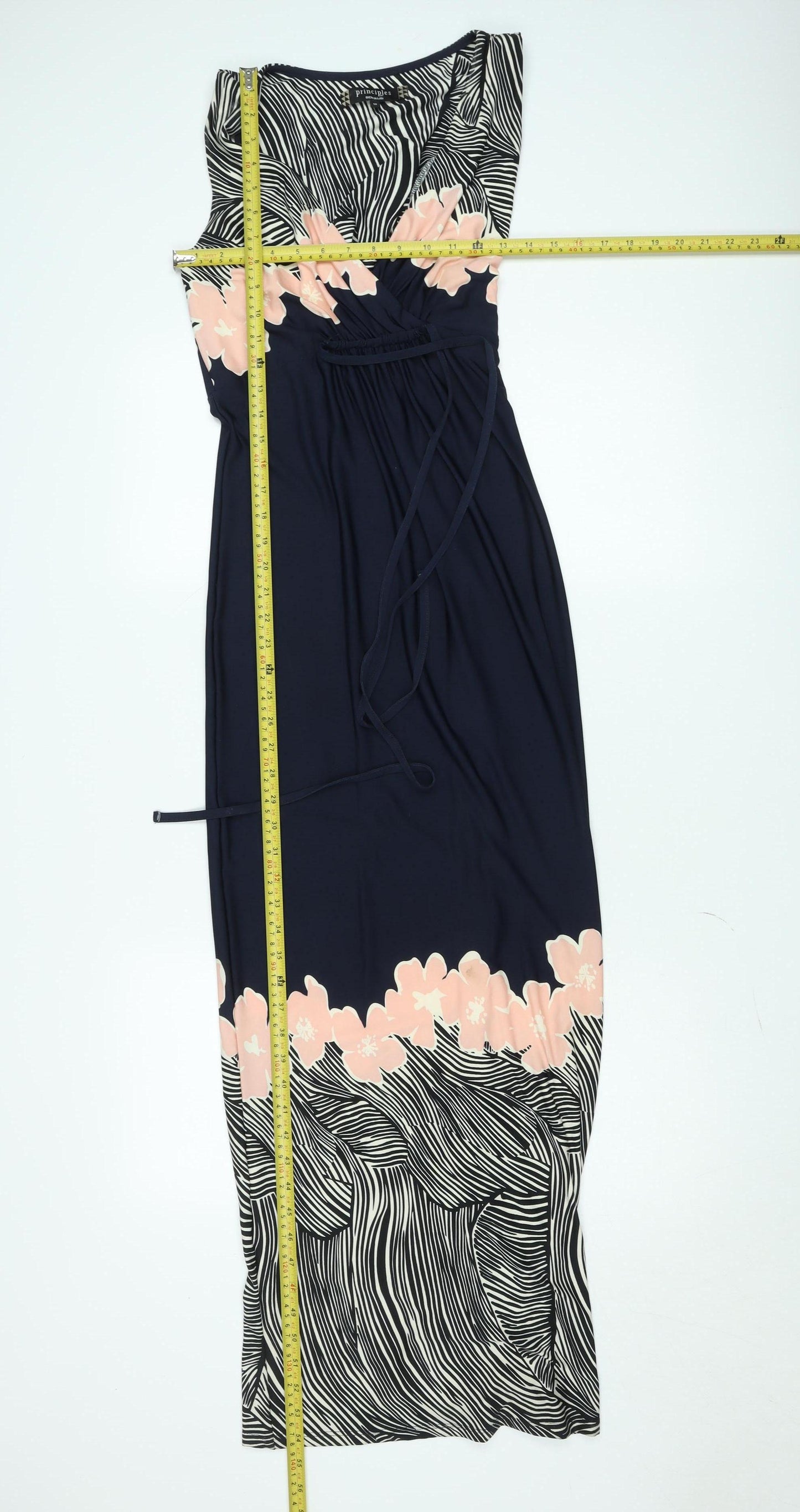 Principles by Ben de Lisi Women's Blue Floral Midi Sheath Dress Size 12