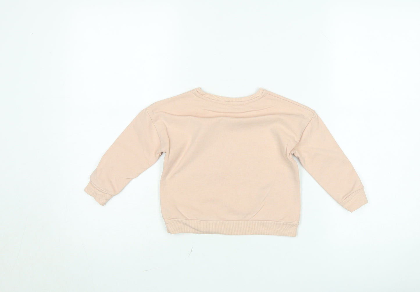 Disney Lion King Girls Beige Jumper Size 2-3 Years Crew Neck Cotton