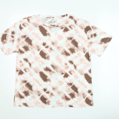 Marks and Spencer Womens Multicoloured Size 12 Basic Cotton T-Shirt