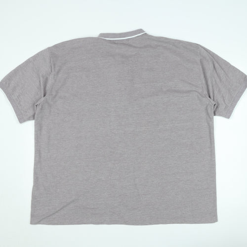 Jacamo Men's Grey Short Sleeve Polo Shirt XL Regular Fit