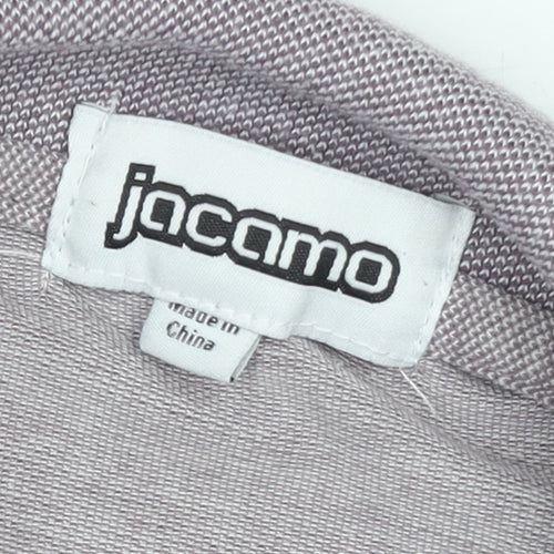 Jacamo Men's Grey Short Sleeve Polo Shirt XL Regular Fit