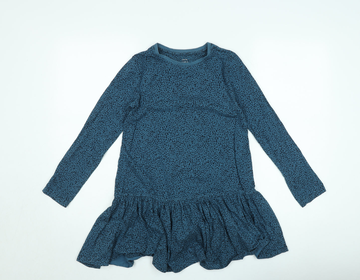 John Lewis & Partners Women Blue Animal Print Tunic Top Size 10