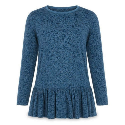 John Lewis & Partners Women Blue Animal Print Tunic Top Size 10