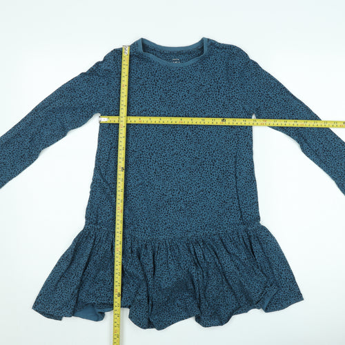John Lewis & Partners Women Blue Animal Print Tunic Top Size 10
