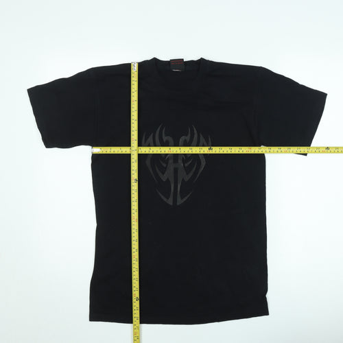 Omen Men's Black Tribal Graphic Short Sleeve T-Shirt Size M