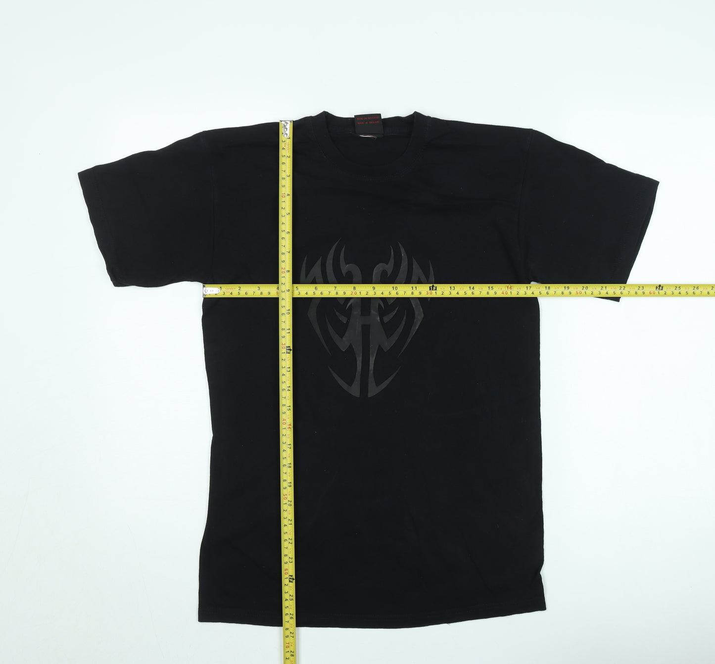 Omen Men's Black Tribal Graphic Short Sleeve T-Shirt Size M