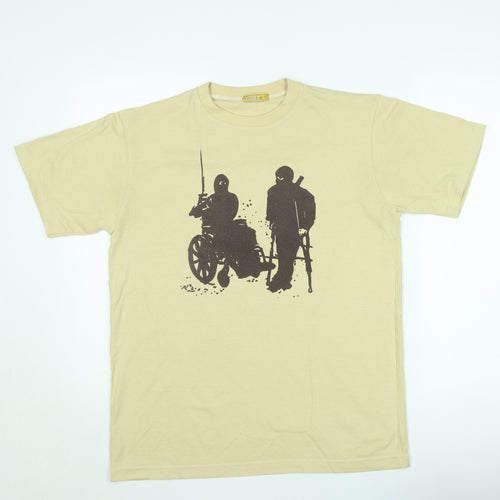 Smock Men's Beige XL Graphic Military Print Cotton T-Shirt