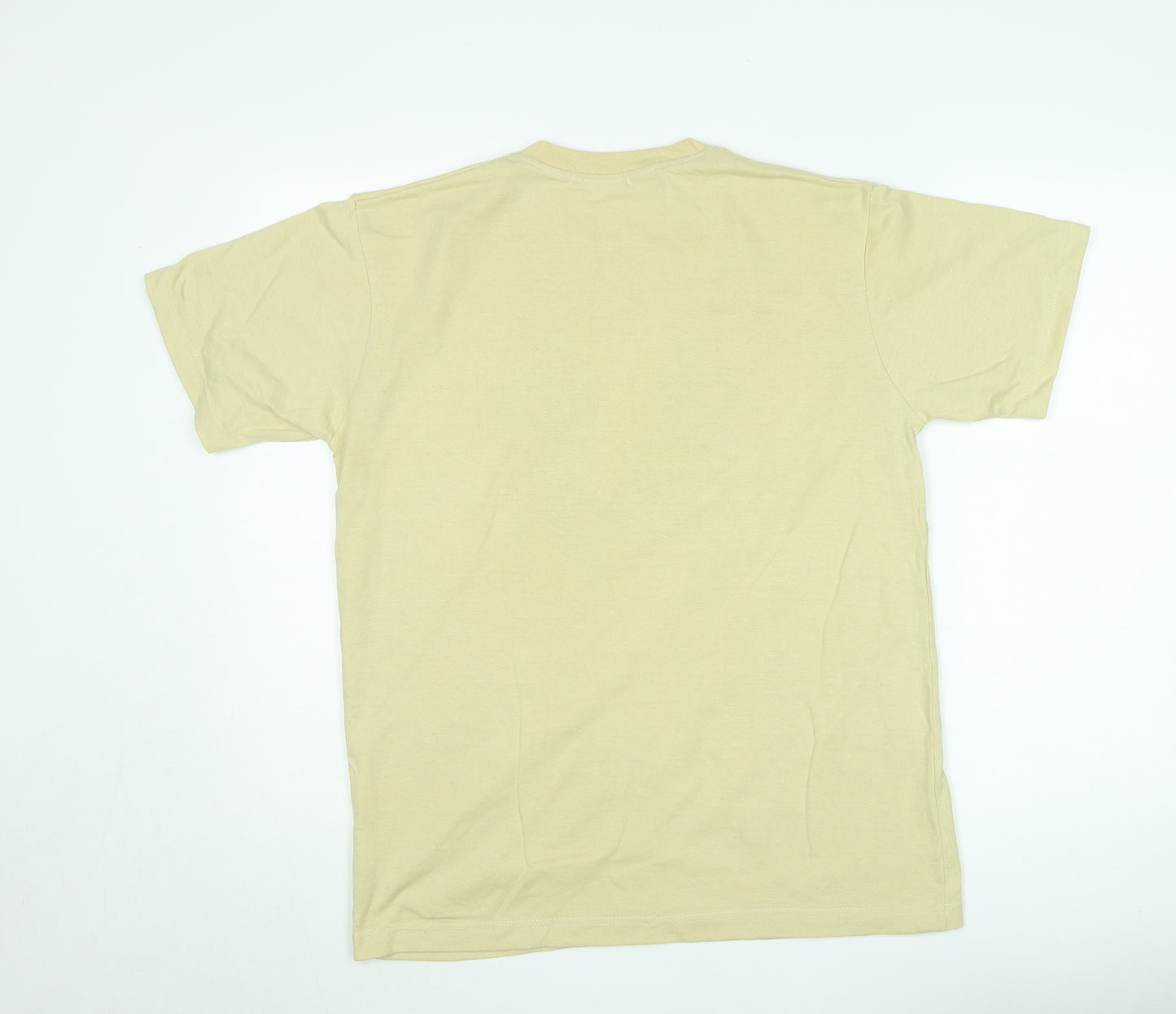 Smock Men's Beige XL Graphic Military Print Cotton T-Shirt