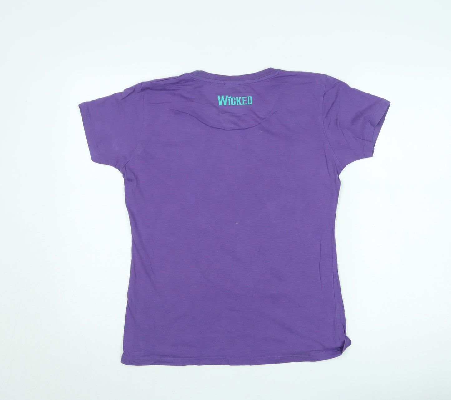 Wicked Women Purple Crew Neck T-Shirt Classic Fit Size S Short Sleeve