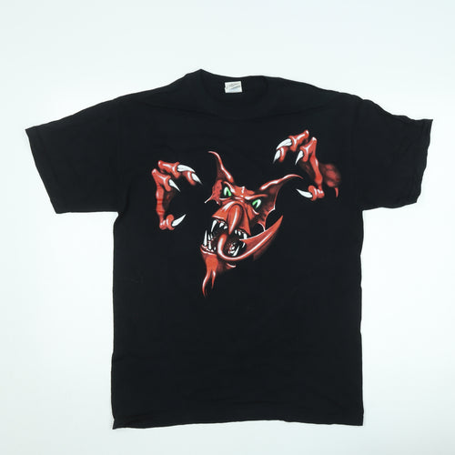Gildan Men's Black Dragon Graphic Heavy Cotton T-Shirt Medium