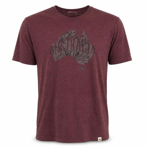 Pacific Creations Men's Red Classic Fit Australia Graphic T-Shirt Size M