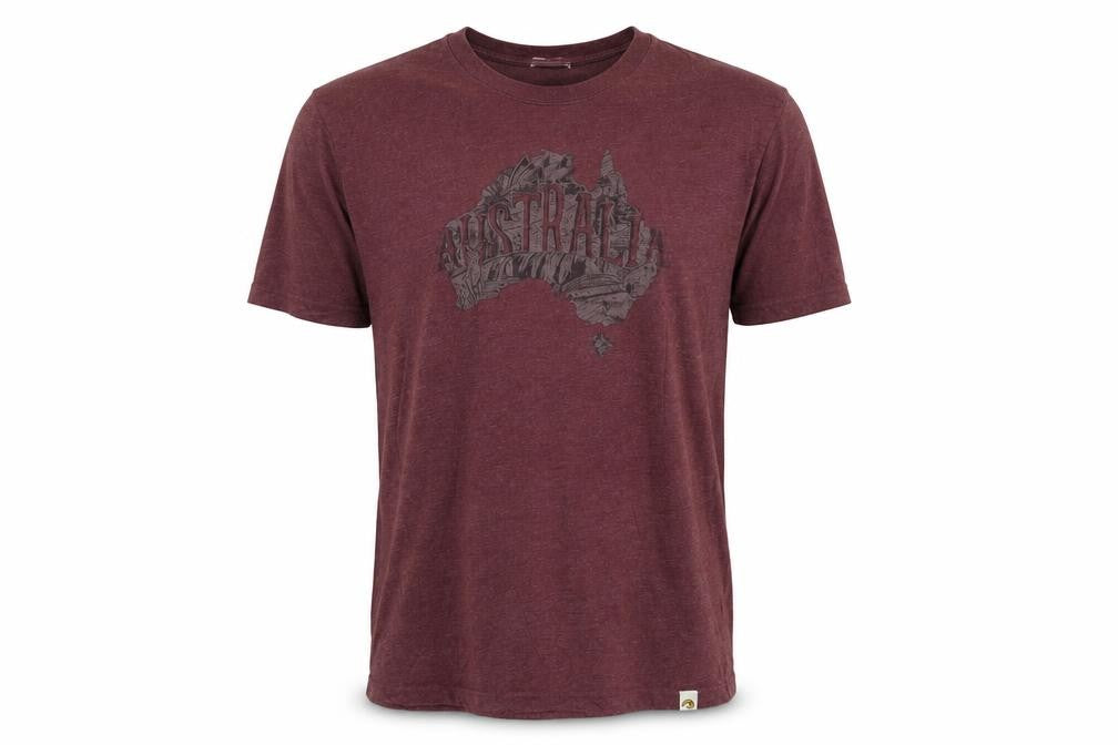 Pacific Creations Men's Red Classic Fit Australia Graphic T-Shirt Size M