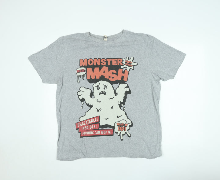 Earth Positive Men's Grey Monster Mash Graphic T-Shirt L