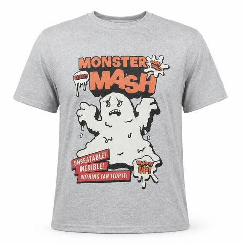 Earth Positive Men's Grey Monster Mash Graphic T-Shirt L