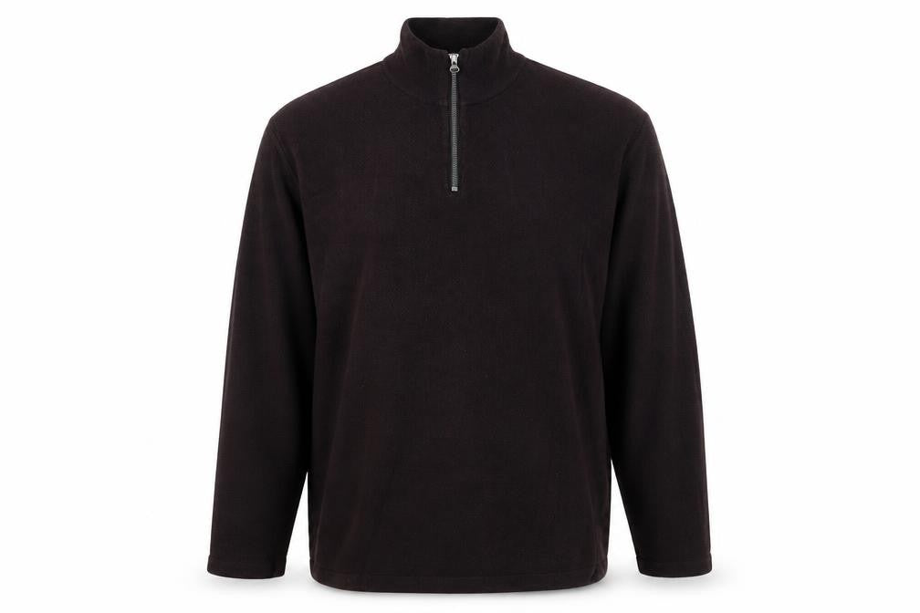 Front view of Red Herring men’s brown xl 1/2 zip mock neck knit sweatshirt
