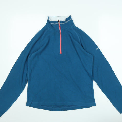 Trespass Mens Blue Fleece 1/4 Zip Pullover Sweatshirt M